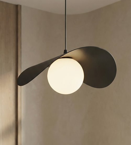 Lampa wisząca RITUAL 1M BLACK nowoczesna, czarna, metal