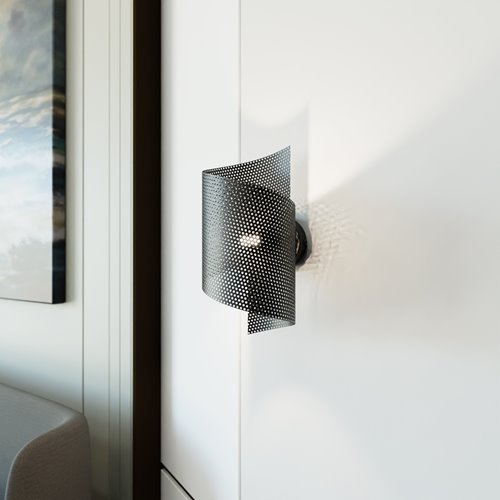 Kinkiet SPIRAL BLACK nowoczesny, minimalistyczny, czarny