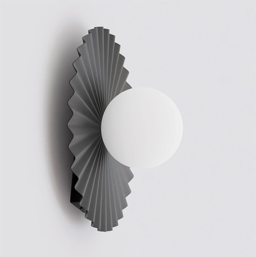 Kinkiet UMBRA M K1 BLACK OPAL nowoczesny, czarny, metal fala