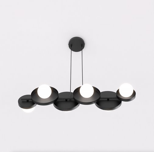 Lampa wisząca MODEL 6 BLACK loft, czarna, metal