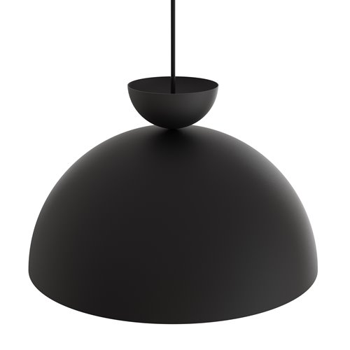 Lampa wisząca LUNARO 1L BL BLACK loft, czarna, metal