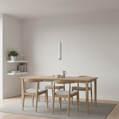 Lampa wisząca KIBO 1 WH/CHROME nowoczesna tuby biały chrom