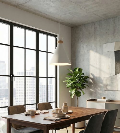 Lampa wisząca ZERO 1 WHITE nowoczesna, biała, metal, drewno