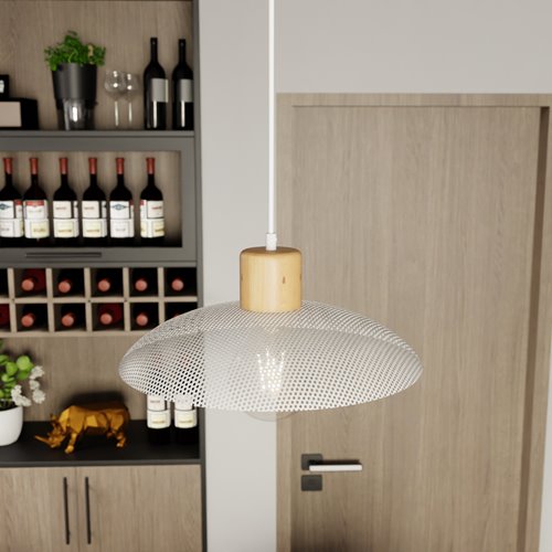 Lampa wisząca KOBE 1 WHITE unikatowy, japandi, skandynawski