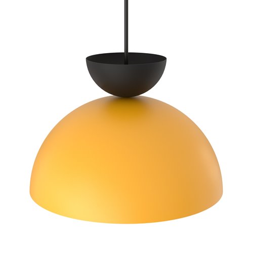 Lampa wisząca LUNARO 1S BL ORANGE loft, pomarańczowa, metal