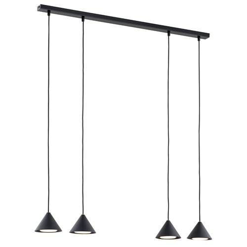 Lampa wisząca ELIT 4 BLACK minimalistyczna, czarny