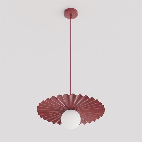 Lampa wisząca UMBRA 1 BURGUNDY nowoczesna, metal, fala
