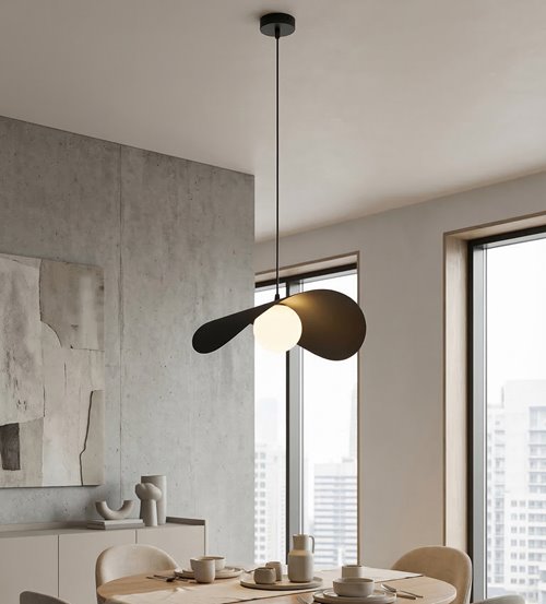 Lampa wisząca RITUAL 1L BLACK nowoczesna, czarna, metal