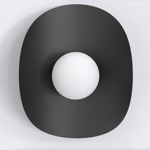 Kinkiet FIERO XL K1 BLACK nowoczesny, czarny, metal