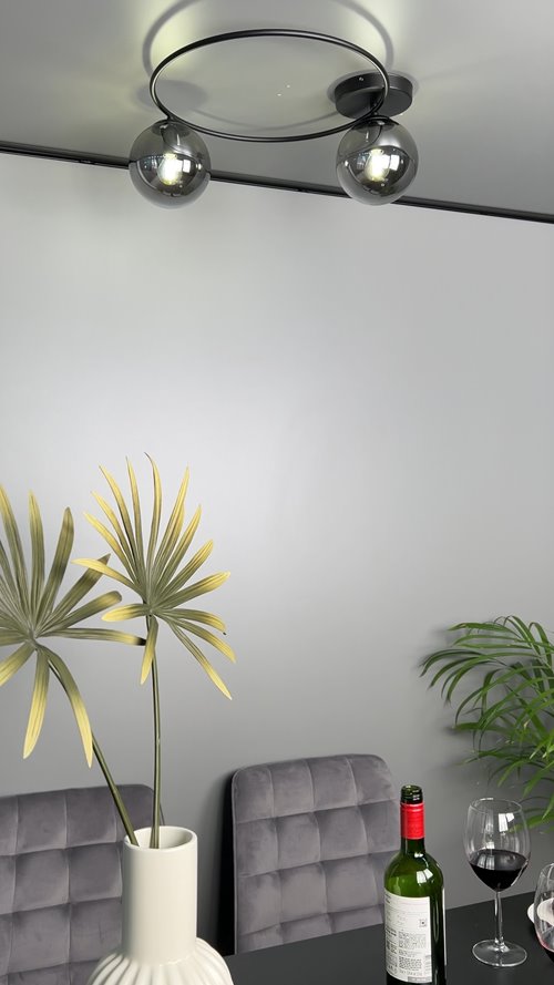 Lampa sufitowa SOPRA 2 BL GRAFIT plafon klosze czarna/grafit