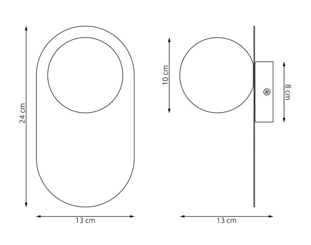 Kinkiet VIVA K1 BLACK nowoczesny, czarny, metal