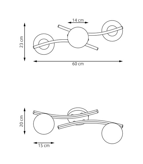 Lampa sufitowa OPUS 2 BL OPAL, plafon, klosz, biały, czarny