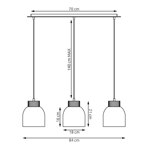 Lampa wisząca VIGO 3 BLACK nowoczesna, czarna, metal, drewno
