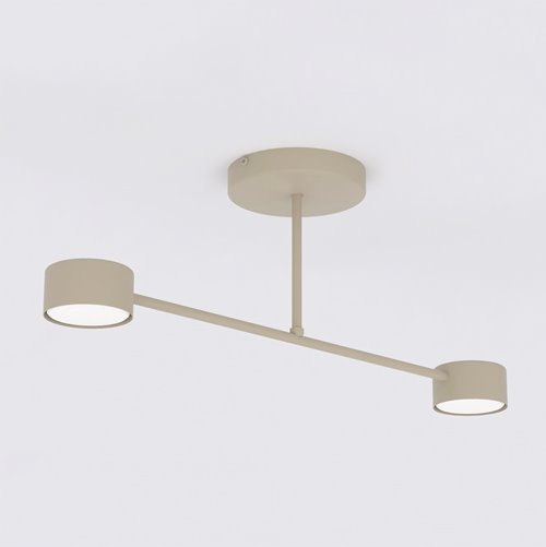 Lampa sufitowa HALO 2 MOKKA minimalistyczna, beżowa, metal
