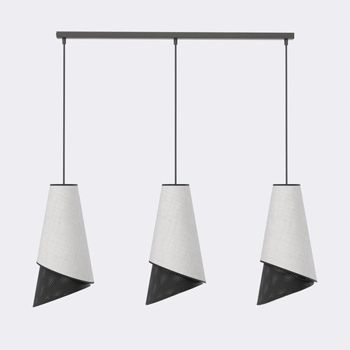 Lampa wisząca MODA 3 BL GRAY LOFT nowoczesna, szara, abażur