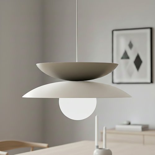 Lampa wisząca NAGOYA 1 WH MOKKA loft, japandi, metal