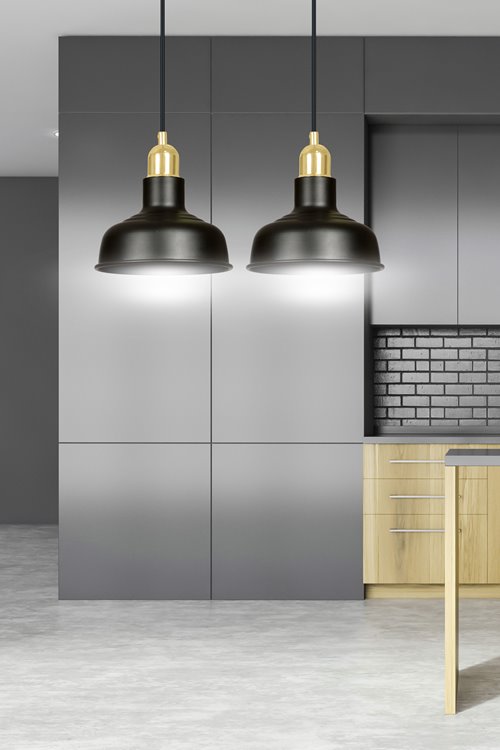 Lampa wisząca IBOR 2 BLACK wyjątkowa regulowana czarno/złota