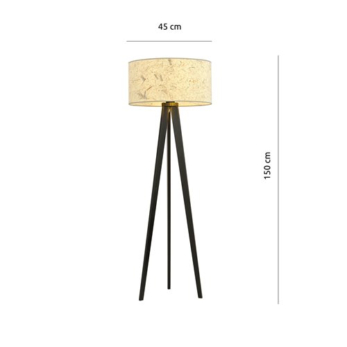 Lampa podłogowa ASTON LP1 CORK wyjątkowa, duży abażur, korek