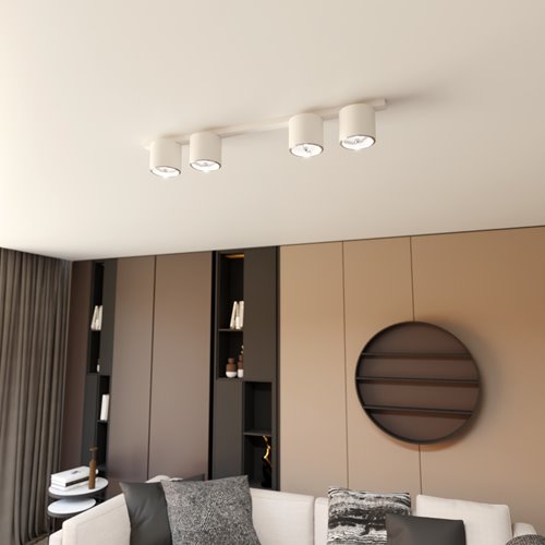 Lampa sufitowa NANO 4 WHITE minimalistyczna, listwa, biały