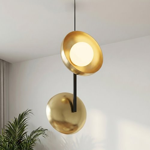 Lampa sufitowa VANILA 2 BL GOLD loft, złota, metal