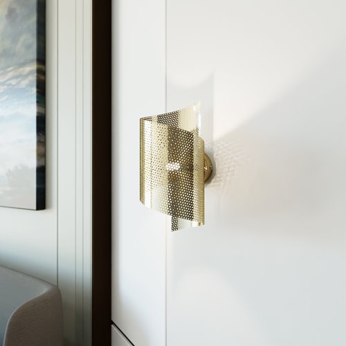 Kinkiet SPIRAL GOLD nowoczesny, minimalistyczny, złoty