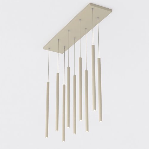 Lampa wisząca SELTER 9 MOKKA beżowa, glamour, sople