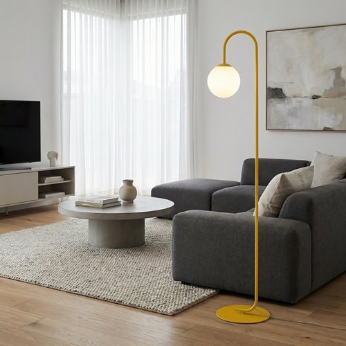 Lampa podłogowa FLOR LP1 BL ORANGE nowoczesna, pomarańczowa