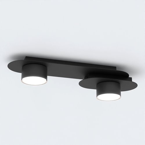 Lampa sufitowa STILO 2 BL BLACK plafon, czarna, metal, loft