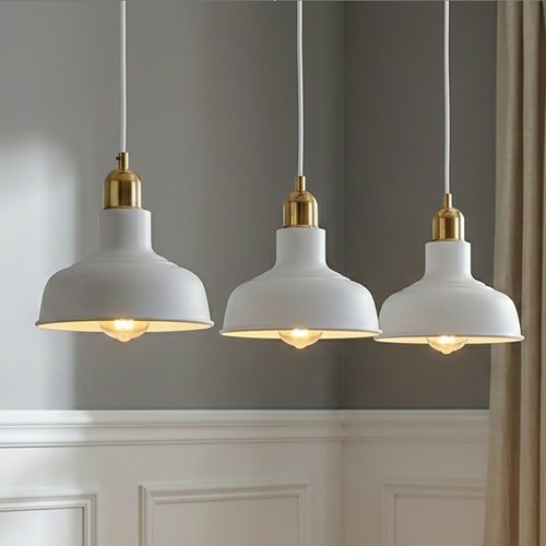 Lampa wisząca IBOR 3 WHITE wyjątkowa regulowana biało/złota