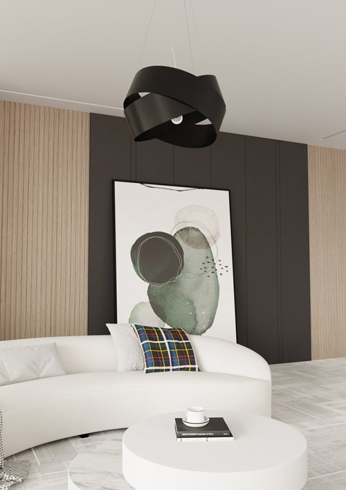 Lampa wisząca VIENO BLACK oryginalna regulowana metal czarna