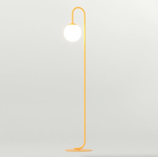 Lampa podłogowa FLOR LP1 BL ORANGE nowoczesna, pomarańczowa