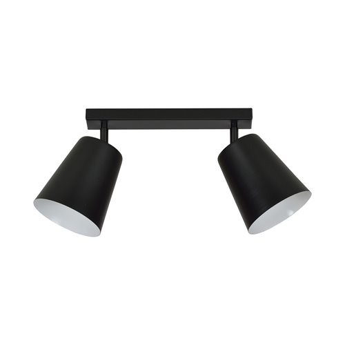 Lampa sufitowa PRISM 2 BLACK/WHITE industrialna czarno/biała