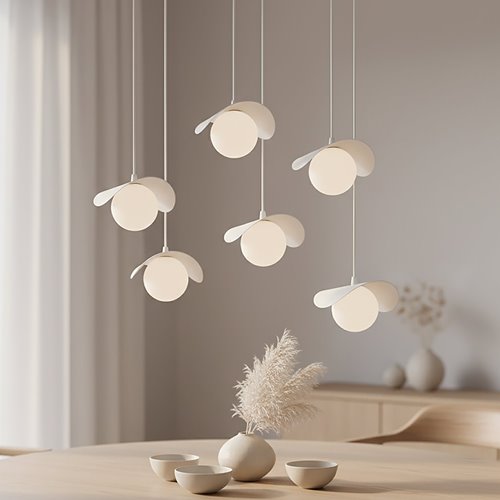 Lampa wisząca RITUAL 6 WHITE nowoczesna, biała, metal