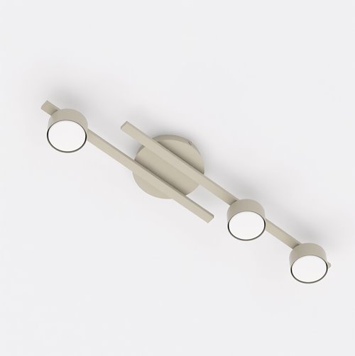 Lampa sufitowa FRAGMENT 3 MOKKA loft, beżowa, metal