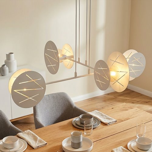 Lampa wisząca XOTIC 4 WH nowoczesna, biała, metal