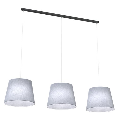 Lampa wisząca EPOCA 3 GREY abażur, szary, klasyczna