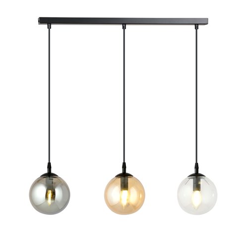 Lampa wisząca COSMO 3 BL MIX loft, klosz, kolor mix