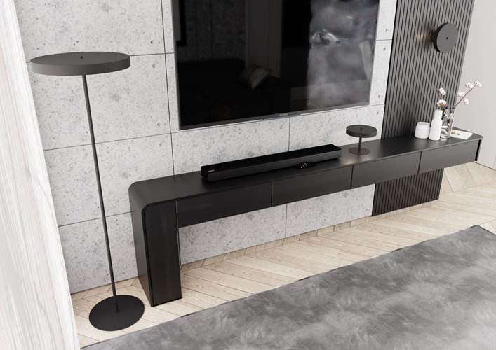 Kinkiet NEMO K2 BL BLACK loft, czarny, metal