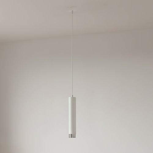Lampa wisząca KIBO 1 WH/CHROME nowoczesna tuby biały chrom