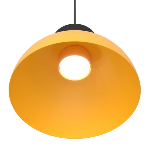 Lampa wisząca LUNARO 1S BL ORANGE loft, pomarańczowa, metal