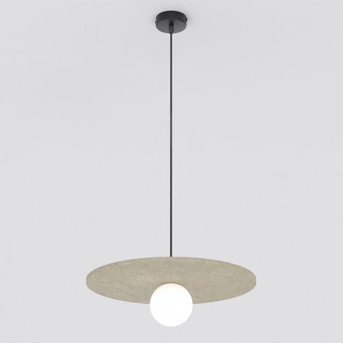 Lampa wisząca CALMA 1 BEIGE nowoczesna, beżowa, filc