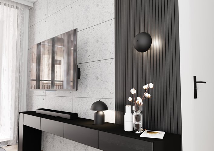 Lampka nocna MUSH LN2 BL BLACK metal, czarna, loft