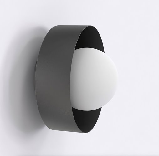 Kinkiet LULU K1 BLACK nowoczesny, czarny, metal