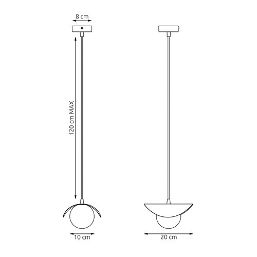 Lampa wisząca RITUAL 1S WHITE nowoczesna, biała, metal
