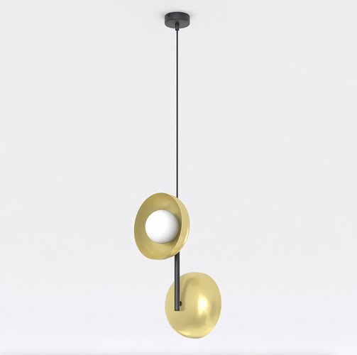 Lampa sufitowa VANILA 2 BL GOLD loft, złota, metal