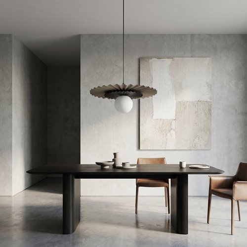 Lampa wisząca UMBRA 1 MOKKA BLACK nowoczesna beżowa metal