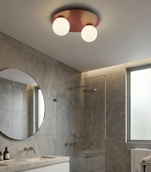 Lampa sufitowa SOLAR 2 BURGUNDY OPAL nowoczesna, burgundowa