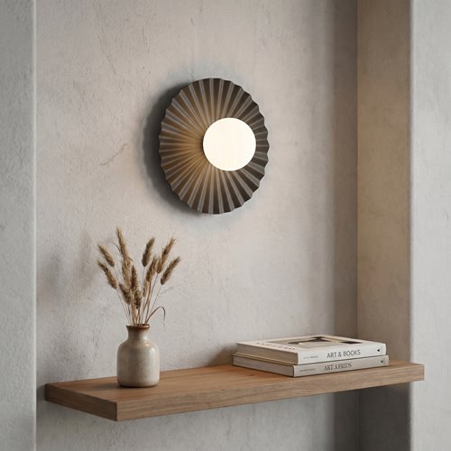 Kinkiet UMBRA M K1 BLACK OPAL nowoczesny, czarny, metal fala