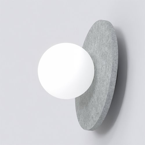 Kinkiet CALMA S K1 GRAY nowoczesny, klosz, filc, szary