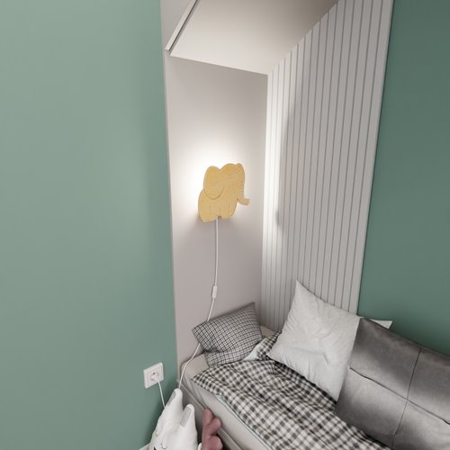 Kinkiet SAFARI K1 oryginalny, drewno, dziecięcy